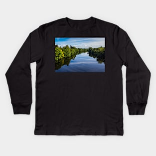 Landscape of the Tweed valley, Scotland Kids Long Sleeve T-Shirt